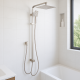 10 inch 250mm Square Brushed Nickel Twin Shower Set Top/Bottom Inlet 10 inch 250mm Square Brushed Nickel Twin Shower Set Top/Bottom Inlet